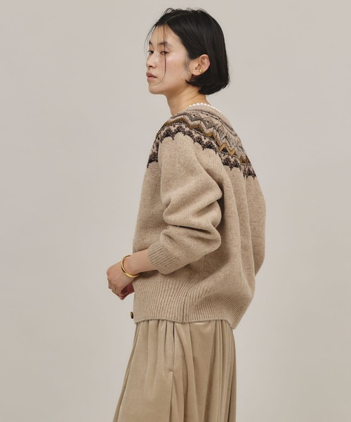 「Curensology」 ニットカーディガン FREE ネイビー レディース_画像3