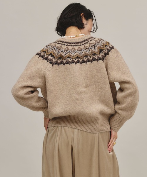 「Curensology」 ニットカーディガン FREE ネイビー レディース_画像4