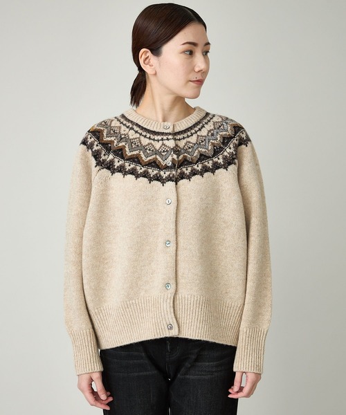 「Curensology」 ニットカーディガン FREE ネイビー レディース_画像9