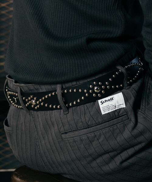 ベルト Schott/ショット/STONES STUDS BELT/ストーンズ スタッズベルト メンズ レディースの画像