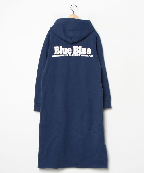 「BLUE BLUE」 長袖ワンピース - ネイビー レディース_画像2
