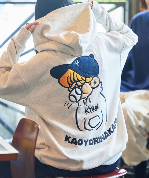 「kaoyorinakami」 プルオーバーパーカー MEDIUM チャコールグレー メンズ_画像9