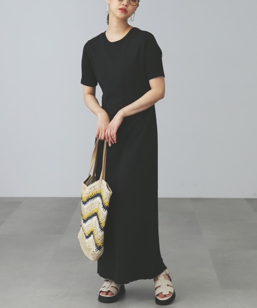 「FREE'S MART」 半袖ワンピース MEDIUM ベージュ レディース_画像7