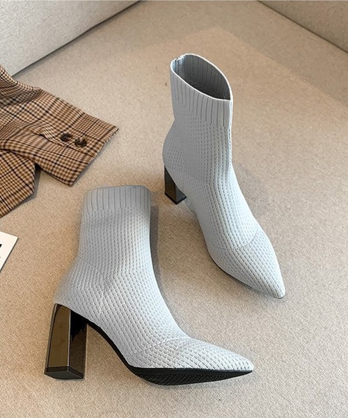 「Jasmine Grandiflorum」 ショートブーツ 24.0cm ブラック系その他 レディース_画像5