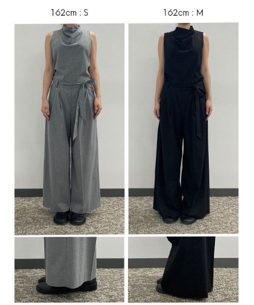 「ETRE TOKYO」 オールインワン S グレー レディース_画像9