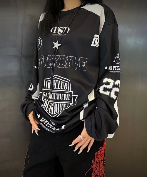 tシャツ モータースポーツスタイル ロングスリーブ T シャツ
