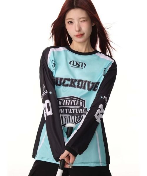 tシャツ モータースポーツスタイル ロングスリーブ T シャツ