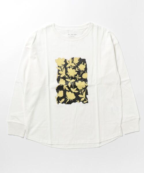 「FIL DE FER」 長袖カットソー FREE ホワイト×イエロー レディース_画像3