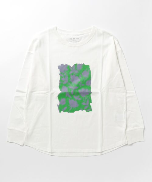 「FIL DE FER」 長袖カットソー FREE ホワイト×イエロー レディース_画像4