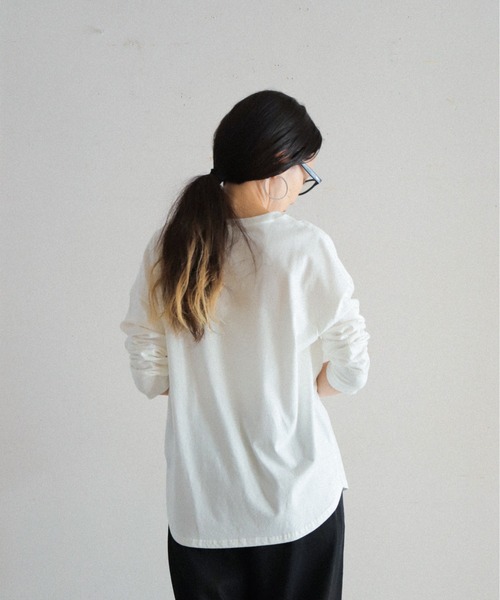 「FIL DE FER」 長袖カットソー FREE ホワイト×イエロー レディース_画像8