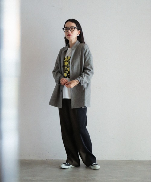 「FIL DE FER」 長袖カットソー FREE ホワイト×イエロー レディース_画像9