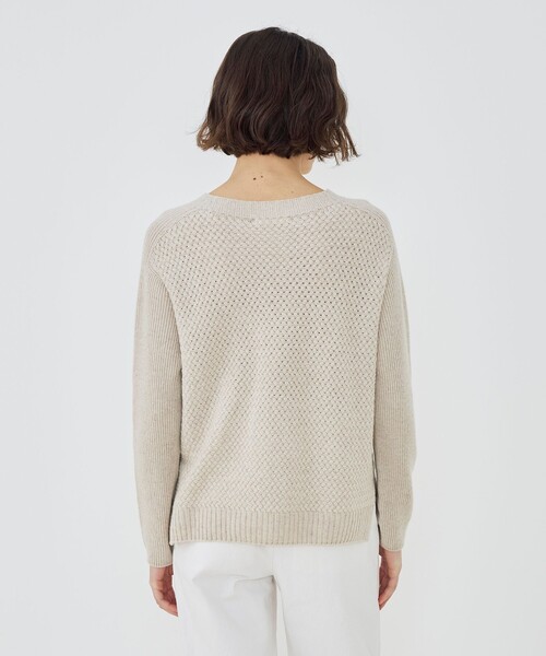 B872 ギャルリーヴィー レディース ニット 麻100% ベージュ 美品 F GALERIE VIE（ギャルリー ヴィー） ニット セーター リネン