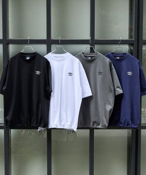umbro（アンブロ） tシャツ 別注 ロゴ刺繍 ドロスト バックプリント