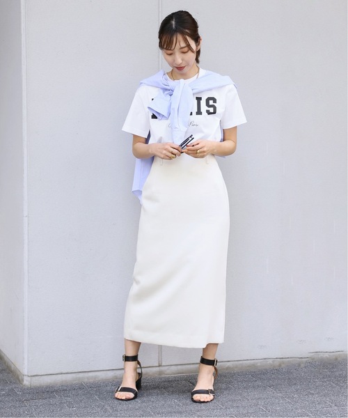 「VERMEIL par iena」 半袖Tシャツ - ネイビー レディース_画像4