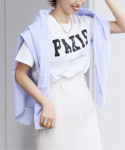 「VERMEIL par iena」 半袖Tシャツ - ネイビー レディース_画像5