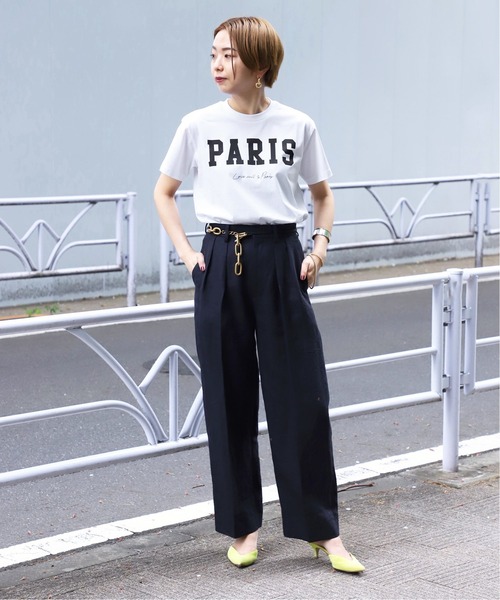 「VERMEIL par iena」 半袖Tシャツ - ネイビー レディース_画像9