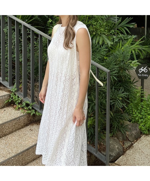 ベスト ジレ バックオープンサマーニットジレ レディース : ZOZOTOWN