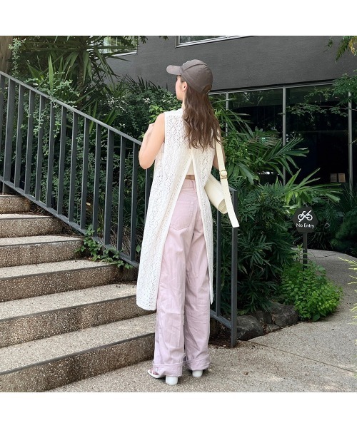 ベスト ジレ バックオープンサマーニットジレ レディース : ZOZOTOWN