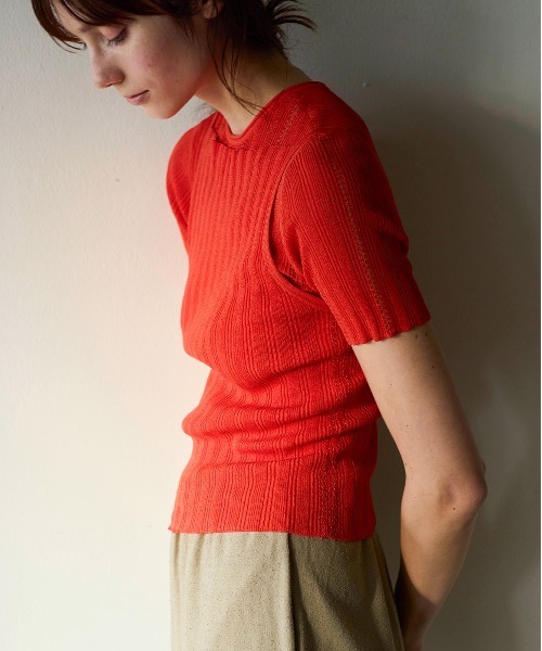 WALANCE（ワランス） キャミソール paper rib knit camisole