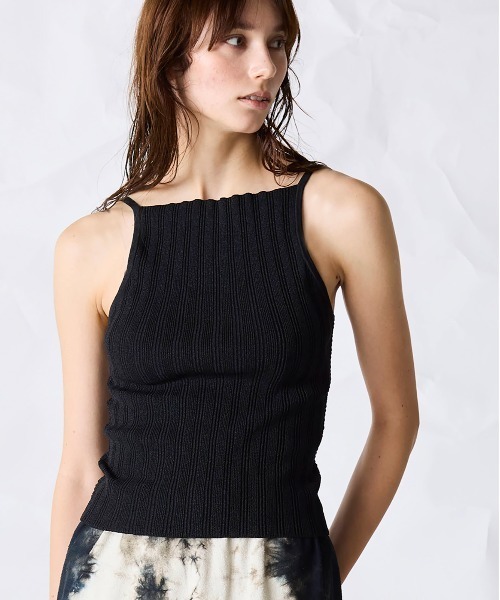 WALANCE（ワランス） キャミソール paper rib knit camisole