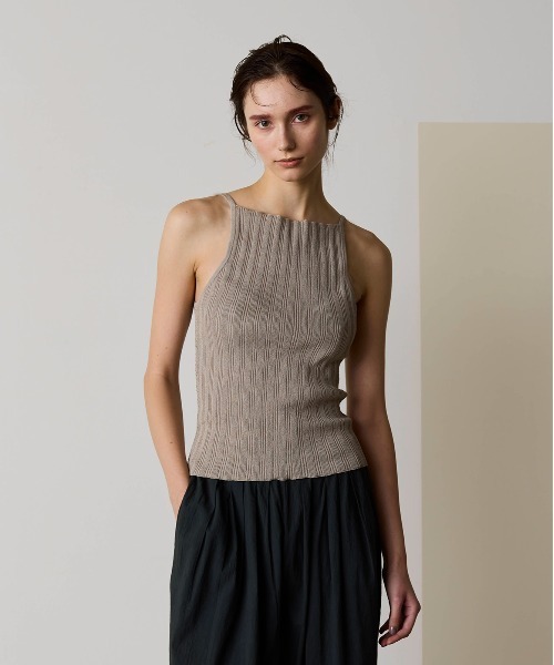 WALANCE（ワランス） キャミソール paper rib knit camisole