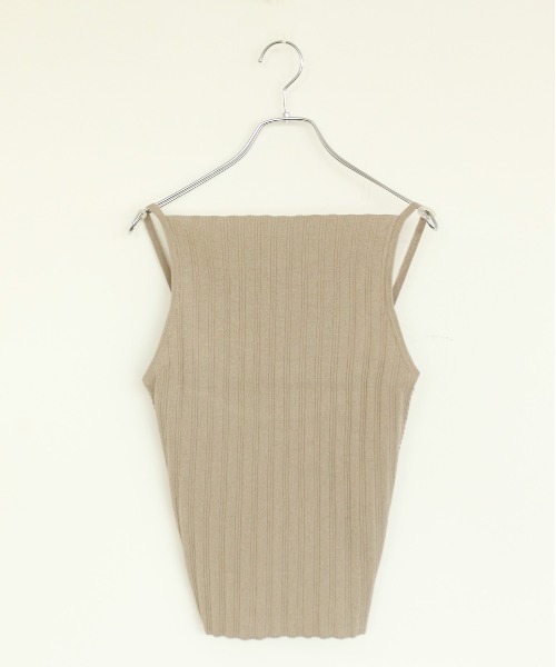WALANCE（ワランス） キャミソール paper rib knit camisole