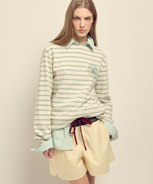 パンツ COTTON SHORTS CONTRAST WAISTBAND / コットン ショーツ コントラスト ウェストバンド レディース_3
