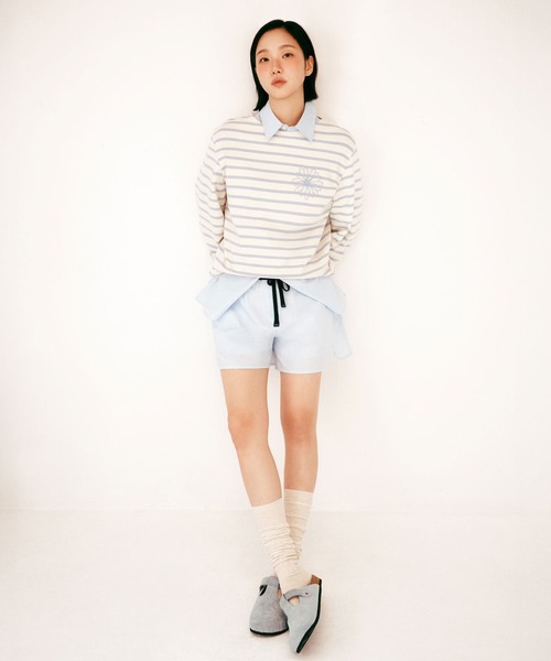 パンツ COTTON SHORTS CONTRAST WAISTBAND / コットン ショーツ コントラスト ウェストバンド レディース_17
