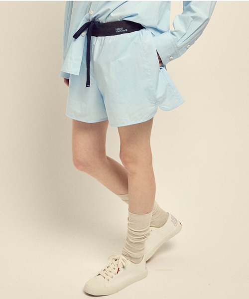 パンツ COTTON SHORTS CONTRAST WAISTBAND / コットン ショーツ コントラスト ウェストバンド レディース_19