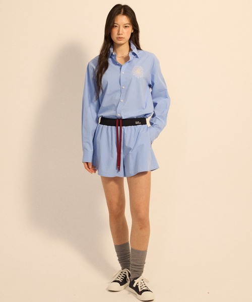 パンツ COTTON SHORTS CONTRAST WAISTBAND / コットン ショーツ コントラスト ウェストバンド レディース_8