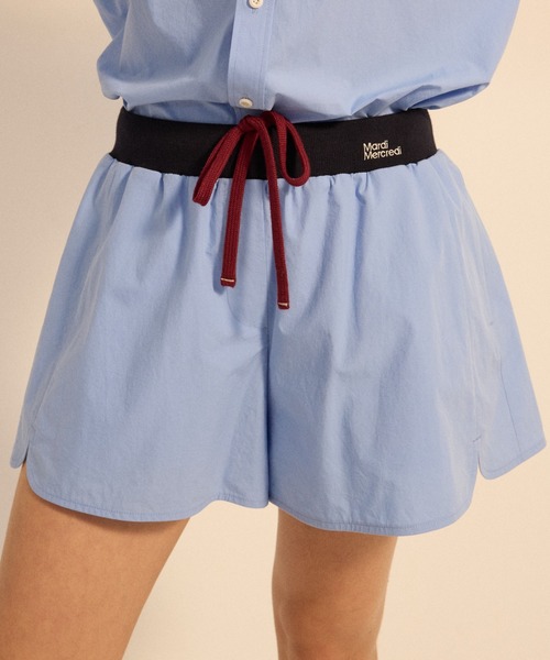 パンツ COTTON SHORTS CONTRAST WAISTBAND / コットン ショーツ コントラスト ウェストバンド レディース_10
