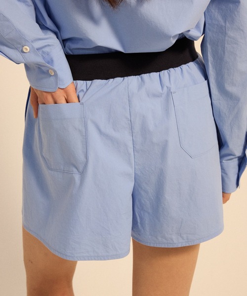 パンツ COTTON SHORTS CONTRAST WAISTBAND / コットン ショーツ コントラスト ウェストバンド レディース_12