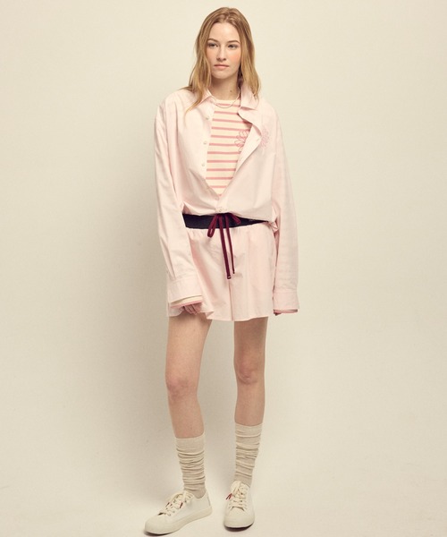 パンツ COTTON SHORTS CONTRAST WAISTBAND / コットン ショーツ コントラスト ウェストバンド レディース_23