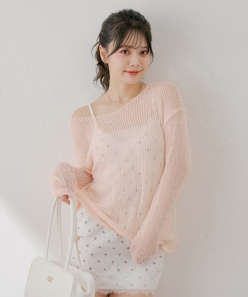 Chico（チコ） ワンピース 花柄キャミワンピース+ルーズニットセット