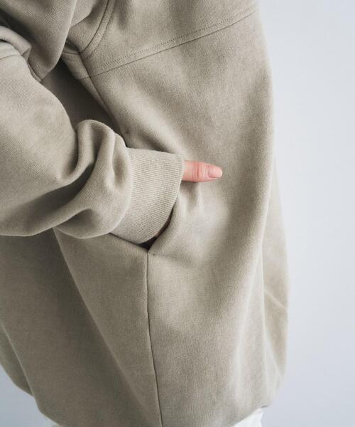 トレーナー スウェット half zip sweat mini dress レディースの画像