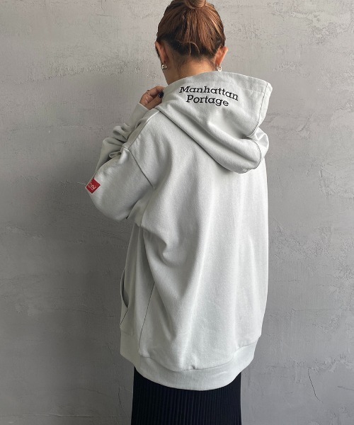 「Manhattan Portage」 プルオーバーパーカー X-LARGE ダークグリーン レディース_画像4