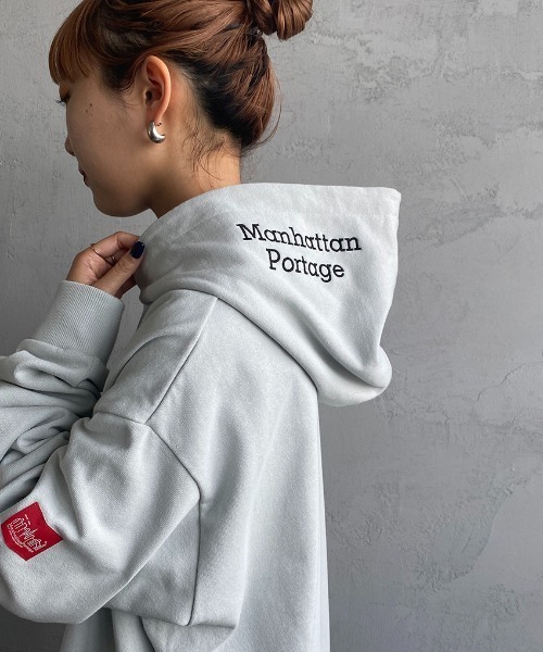 「Manhattan Portage」 プルオーバーパーカー X-LARGE ダークグリーン レディース_画像9