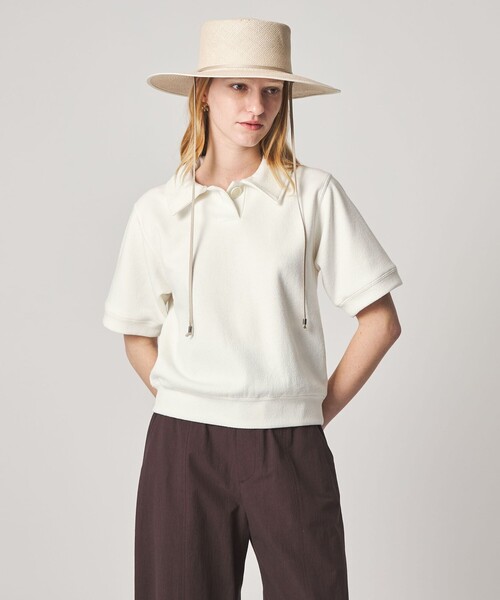 tシャツ 「Steven Alan」ブークレ ダンボール ワンボタン ハーフスリーブ プルオーバー レディースの画像