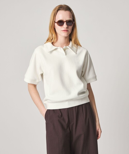 tシャツ 「Steven Alan」ブークレ ダンボール ワンボタン ハーフスリーブ プルオーバー レディースの画像