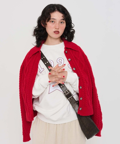 「TINA：JOJUN」 スウェットカットソー M ネイビー レディース_画像5