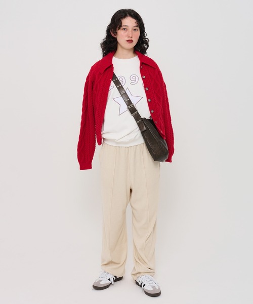 「TINA：JOJUN」 スウェットカットソー M ネイビー レディース_画像6