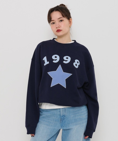 「TINA：JOJUN」 スウェットカットソー M ネイビー レディース_画像9