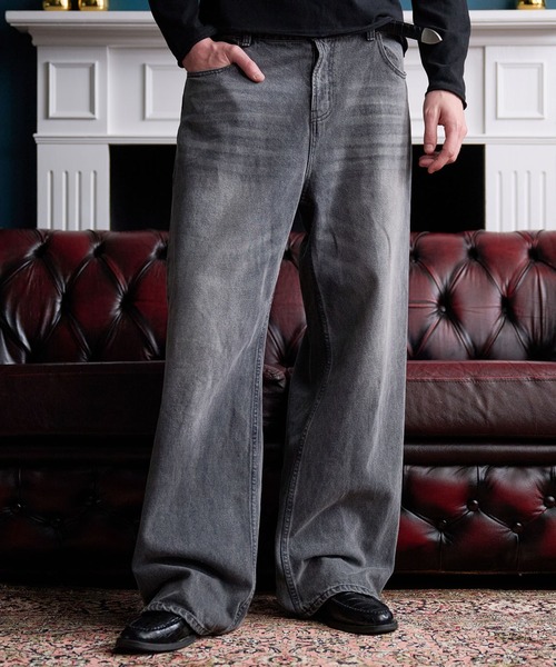 Regen Glanz ジーンズ vintage wash straight denim pants