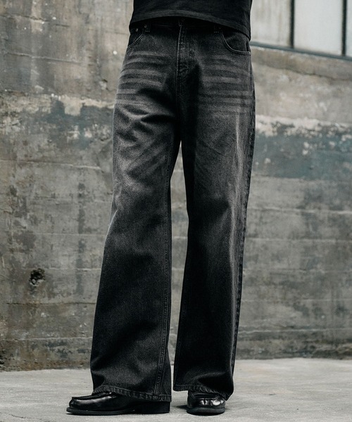 Regen Glanz ジーンズ vintage wash straight denim pants