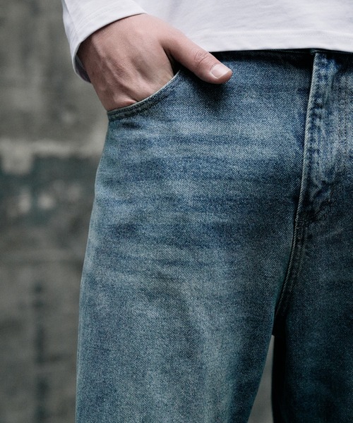 Regen Glanz ヴィンテージウォッシュストレートデニムパンツ Sサイズ Regen Glanz ジーンズ vintage wash straight denim pants