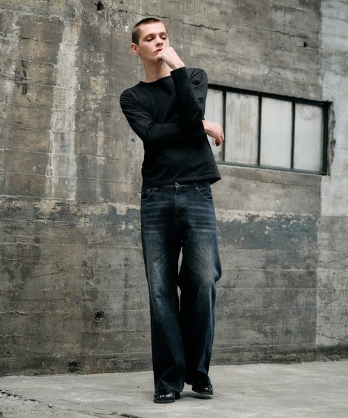 Regen Glanz ジーンズ vintage wash straight denim pants