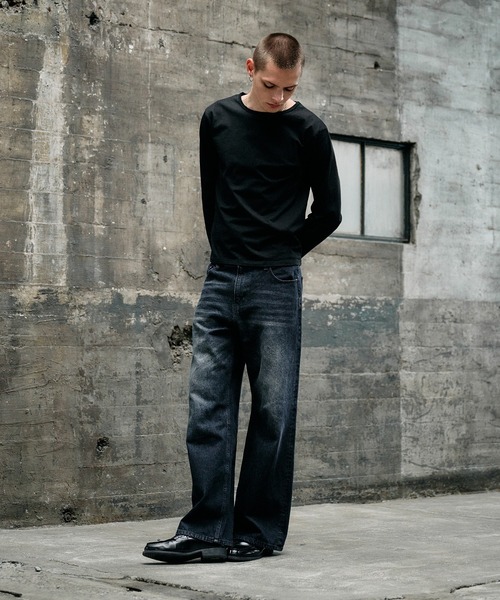 Regen Glanz ジーンズ vintage wash straight denim pants