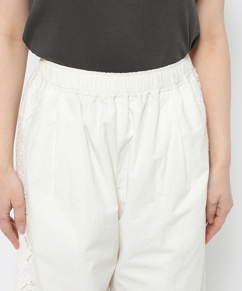 ワイドパンツ パンツ カットワークレースパンツ　657446 レディースの画像