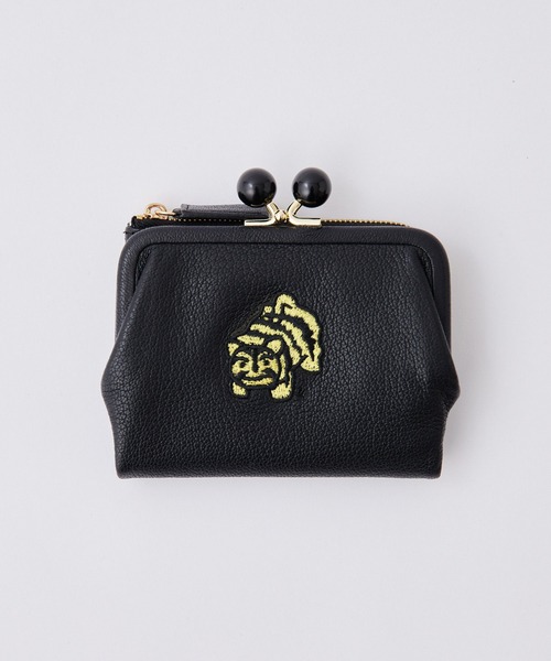 ear PAPILLONNER イア パピヨネ 財布 2つ折り財布 ウォレット ブラック 黒 バックル ベルト コンチョ レザー 牛革 22秋冬 おしゃれ シンプル 普段使い 【レディース】【中古】【美品】【K3604】 ear PAPILLONNER（イア パピヨネ） 財布 FREE ブラック レディース