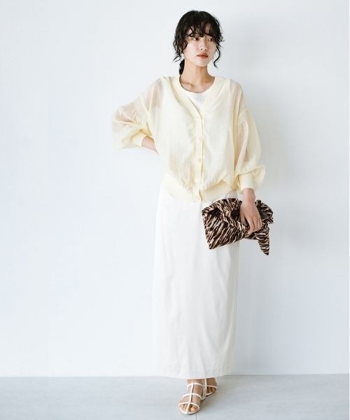 「ANNA LUNA」 カーディガン MEDIUM ベージュ レディース_画像3